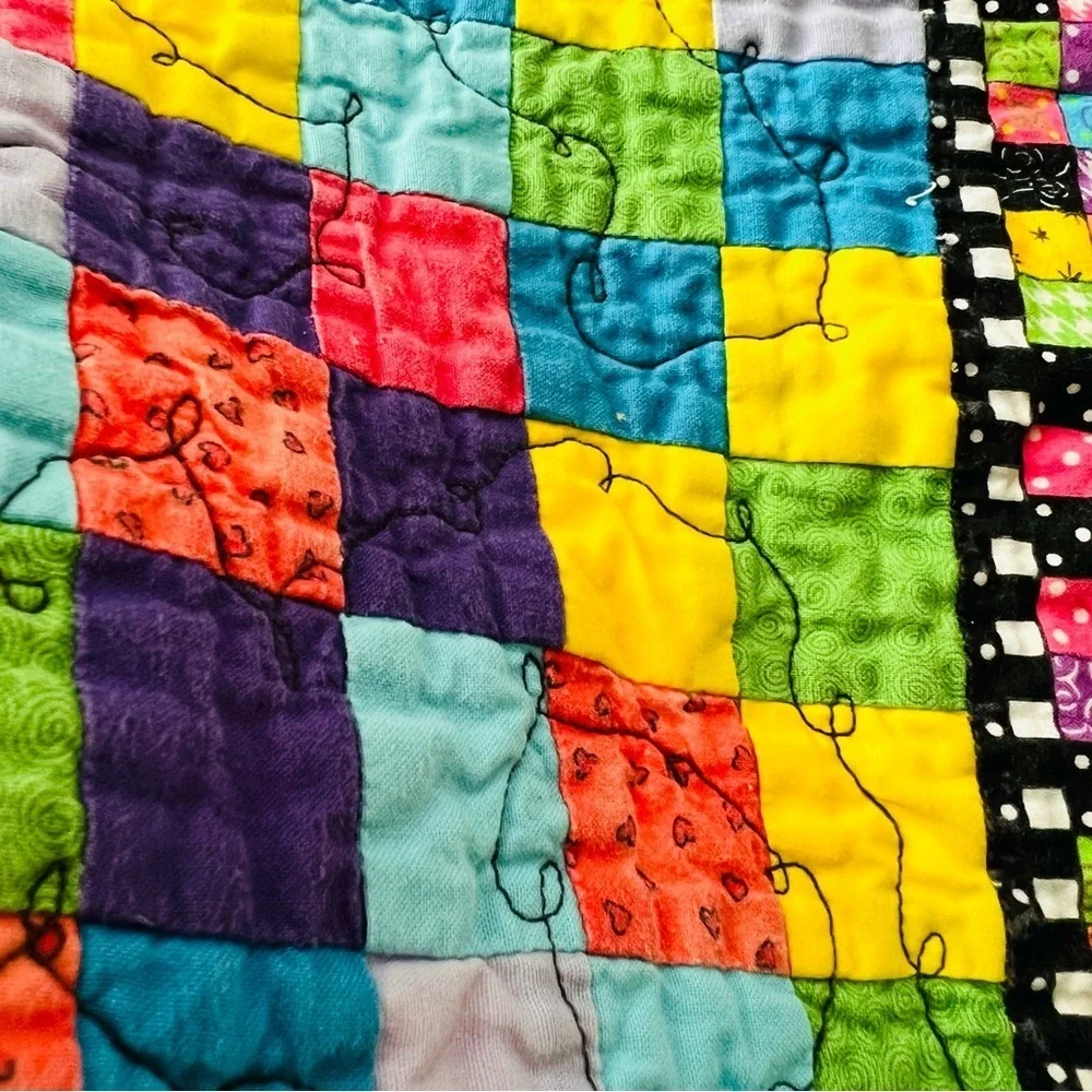 Handmade Colorful Patchwork Kids Quilt